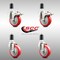 Service Caster 4 Inch 316SS Red Poly Swivel 1-1/2 Inch Expanding Stem Caster Lock Brake, 2PK SS316TTLEX20S414-PPUB-RED-2-S-2-112 - alternate 4
